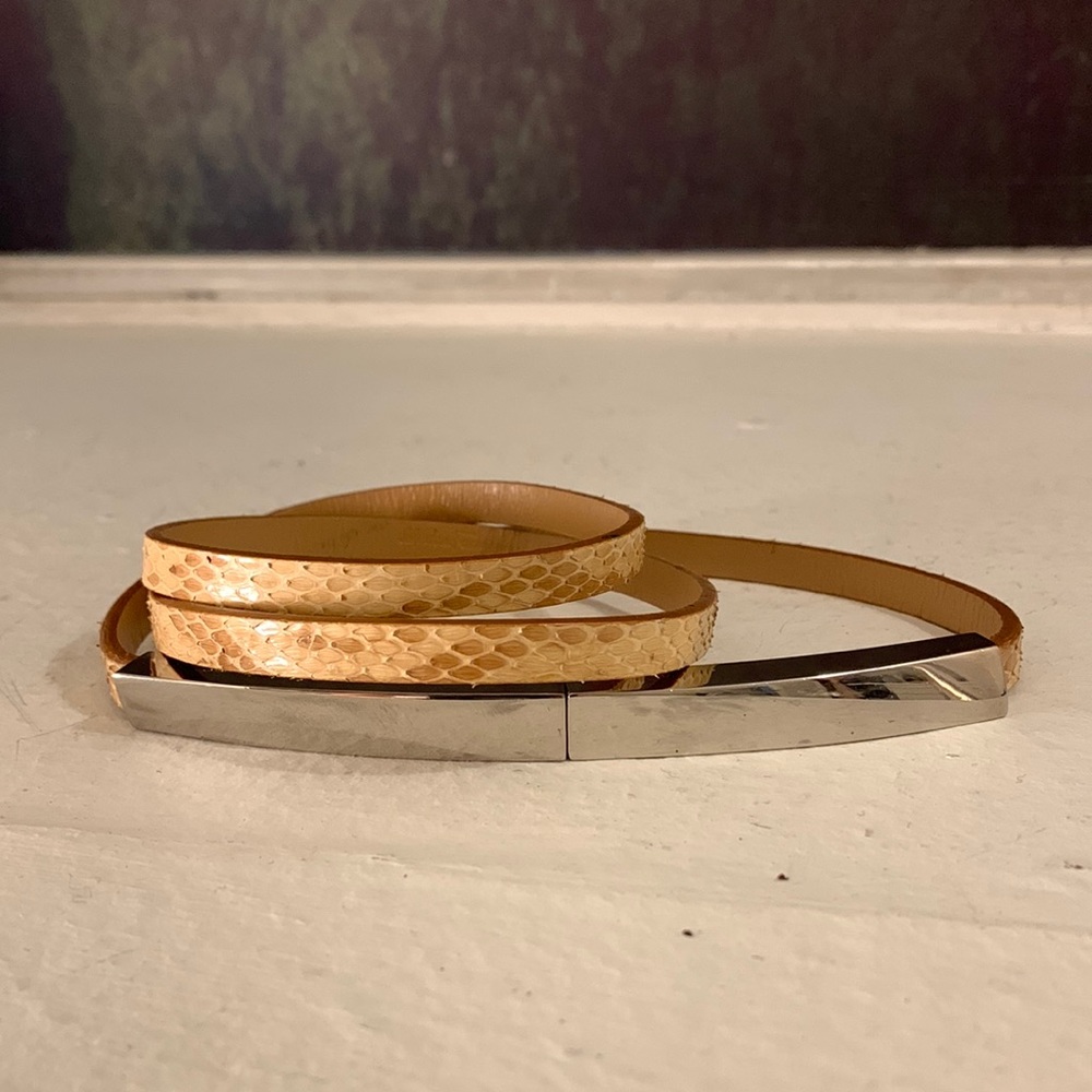 Ferragamo exotic skin leather belt